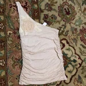 ONE SHOULDER STRAP DRAPED BLOUSE